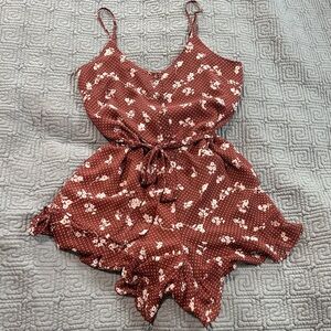 Mittoshop Brown and White Patterned Dress